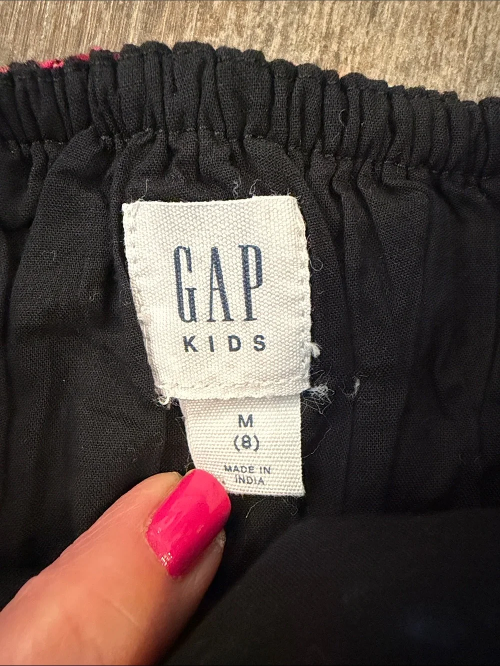 GAP Black Floral Long-Sleeve Smocked Dress